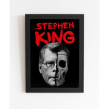 Quadro Terror Stephen King Caveira Arte Exclusiva Moldurada