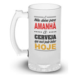 Caneca Chopp Cerveja Presente Personalizado - Vidro Jateado