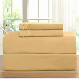 Elegant Comfort Fundas De Almohada 2 Pzs Dorado, King Size Color Dorado Liso