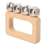 Cascabeles Dance Hand Bell De Madera Con Mango Rectangular D