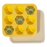Paw Print Silicone Mold - 9 Cavity Easy Release Gelatin