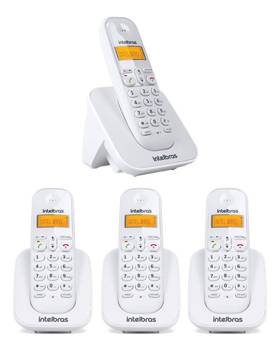 Kit Telefone Sem Fio Ts 3110 + 3 Ramais Ts 3111 Br Intelbras
