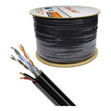 Cable Utp Siames Exterior Cat5e + Linea Corriente - 305 Mts 