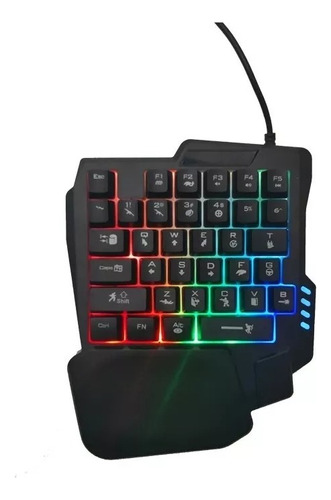 Teclado Gamer Pro De Una Mano Rgb Kit Combo Bluetooth G15