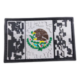 Parche Insignia Pvc Bandera De México 3 Colores Tactico Full