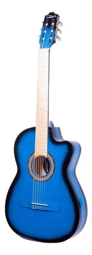 Guitarra Clásica La Purepecha Gcv Para Diestros Azul Sombra Barniz Brillante