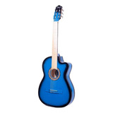 Guitarra Clásica La Purepecha Gcv Para Diestros Azul Sombra Barniz Brillante