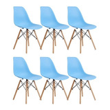 Set De 6 Sillas Holly Estilo Eames Varios Colores