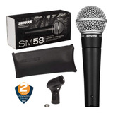 Microfone Shure Sm58 Lc Com Fio Original 2 Anos De Garantia