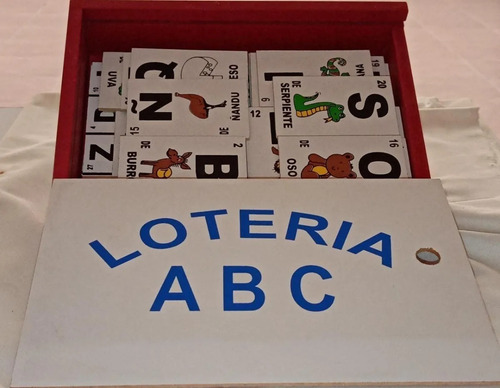 Lotería Abecedario De Madera, Didáctico, Educativo