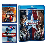 Capitan America + Soldado Del Invierno + Civil War Blu-ray