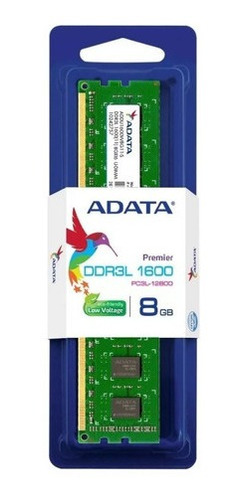 Tarjeta Memoria Ram Adata Ddr3l Sdram 8gb 1600mhz 1.35v Dimm