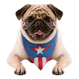 Bandana Cachorro M/g Pets Marvel Capitão América Licenciado