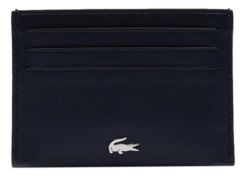 Lacoste Nh1346fg Tarjetero De Piel Fg Para Hombre Color Azul Marino