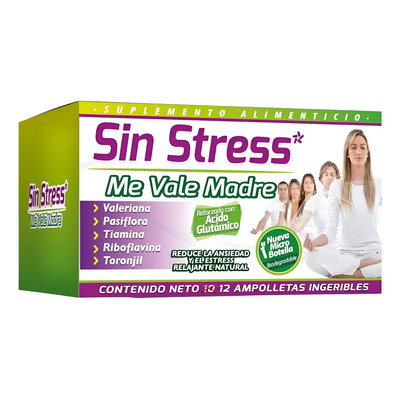 Sinstress Suplemento Relajante Natural Pasiflora Valeriana Sabor Sin Sabor | MercadoLibre