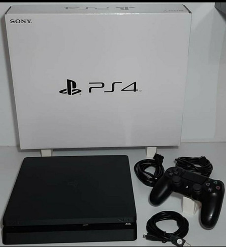 Playstation 4 Slim 500gb Novo Vitrine Completo Tudo Original Nf