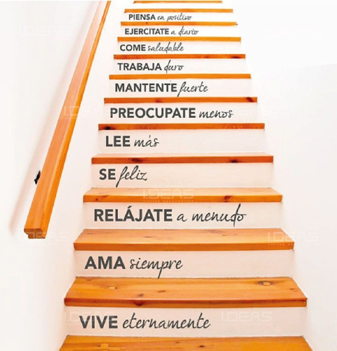 Vinil Decorativo Para Escaleras Frases Motivacionales 