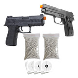 Kit 2 Pistola Airsoft P320 E Glock Rossi 2000 Bbs E 20 Alvos