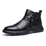 Hombres Zapatos Casual Cuero Chelsea Botas De Tobillo