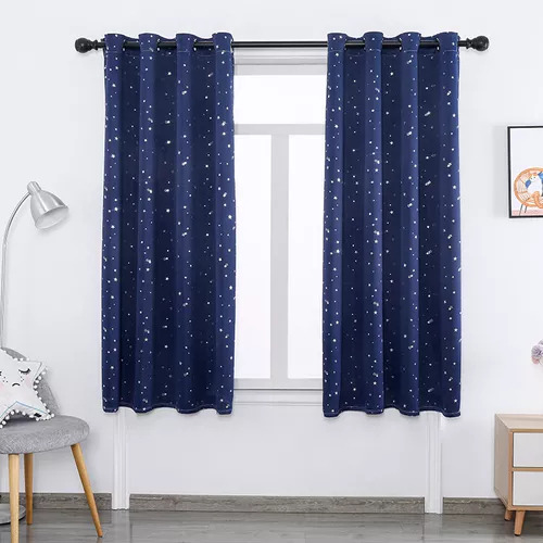 Cortina Blackout 132x213cm 2pzs Decorativas Sala Ventanas