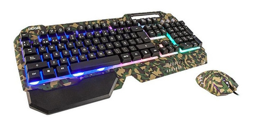 Kit Gamer Teclado Y Mouse Noga Nkb-233 Rgb Combo Camouflage