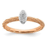 Anillo Stackable Expressions De Plata De Ley Con Diamante