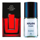 Avon Black Essential Colônia 100ml + Natura Kaiak Desodorante Corporal 100ml Kit 2 Perfumes