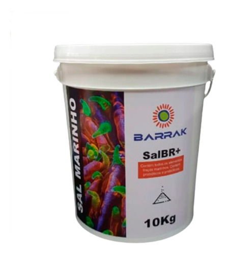 Barrak Sal Br+ 10kg Sal Marinho Probiotico Para Coral