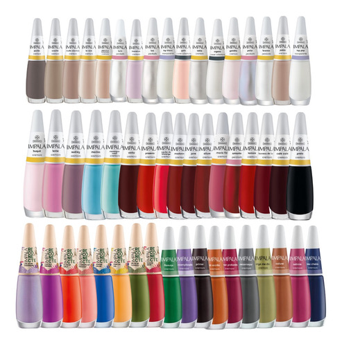 Mega Kit Esmalte Unha 52 Cores Manicure Profissional