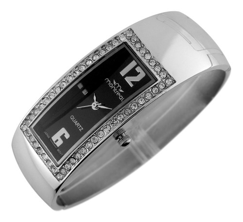 Reloj Montreal Mujer Ml1420 Brazalete Metal Apliques Strass