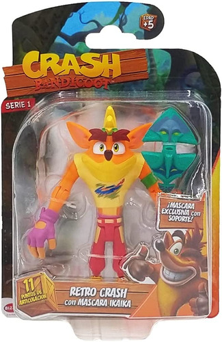 Figura Retro Crash Bandicoot Articulado - Crash Bandicoot