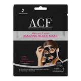 Mascara Facial Amazing Black Mask  2 X 7g- Acf Pack X 6