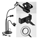 Ring Light Profissional De Mesa Articulado 3x1 Usb