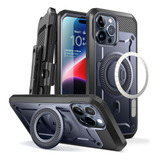Funda iPhone 15 Pro Max Grado Militar C/soporte-magsafe Azul
