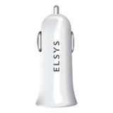 Carregador Veicular Elsys 2 Portas Usb S/ Cabo - Branco