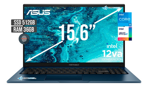 Asus Vivobook  Intel Core I5 1235u Ssd 512gb + Ram 36gb