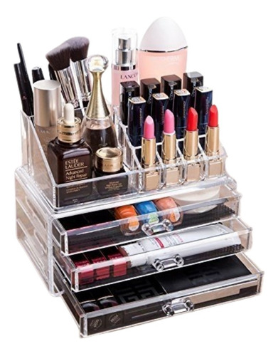 Organizador De Maquillaje Acrílico Porta Maquillaje Cajones