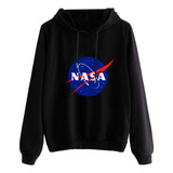 Buzo Buso Hoodie Nasa Logo Planeta Espacio