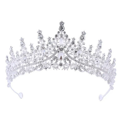 Diadema De Corona Plateada, Diseñada Para Niñas De 5-14 Años Color Silver3 | Meses sin interés