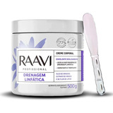 Creme Para Drenagem Linfática Raavi 500g + Espátula M