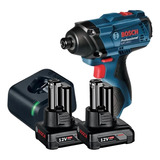 Chave Impacto 2 Bateria Bosch 12v 4ah Gdr 120-li Carreg Biv