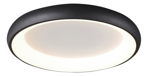 Plafon Moderno Negro Luz Calida Diametro 60cm 36w Led 3000k