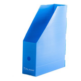 Revistero Plástico Plana Azul Pack X 5 