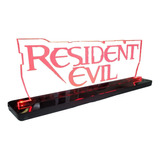 Luminária Gamer Geek Resident Evil - Acrílico - Led Vermelho