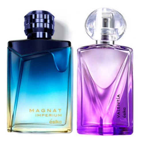 Set Perfumes Magnat Imperium Hombre + Valentia Mujer Esika