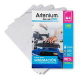 Papel A4 Sublimacion Artanium Secado Instantáneo X 100 Hojas