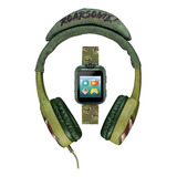 Set Audifonos Reloj Itouch Niño Dinosaurio 900289m42x01 Color De La Correa Verde / Dinosaurios