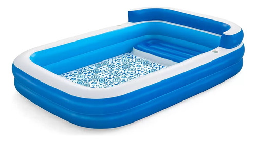 Alberca Inflable Familiar Con Asientos H2ogo 3 Mts De Largo Color Azul