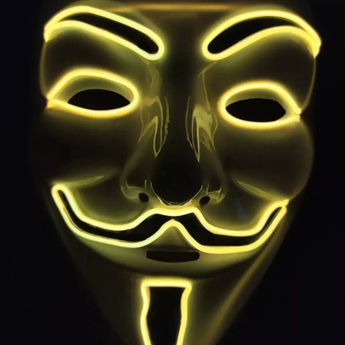 Máscara Com Led - V De Vingança - Anonymous