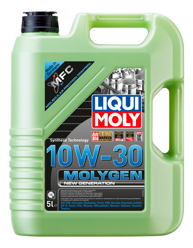 Molygen 10w30 5l Aceite Sintetico Antifriccionante Tungsteno